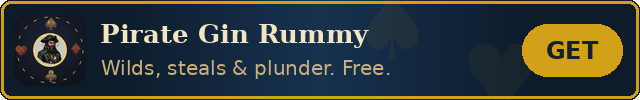 Pirate Gin Rummy — plays offline, free on the App Store